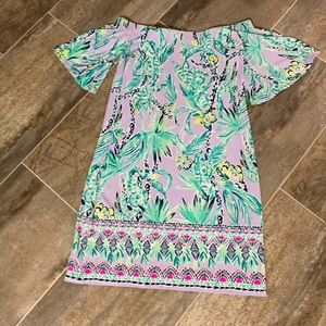EUC Lilly Pulitzer off the shoulder dress. Sz S